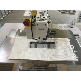 Machine to place fabric handles